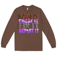 Chestnut race ıt great ıt fıx ıt repeat ıt Long Sleeve Tee - AdoDesignShop