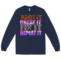 Navy race ıt great ıt fıx ıt repeat ıt Long Sleeve Tee - AdoDesignShop
