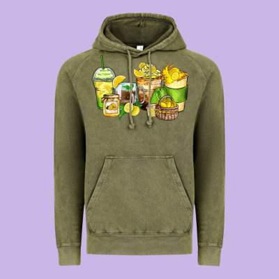 Lemon Farm Fresh Coffee Cups Vintage Hoodie Designed By Zillion Design Studio