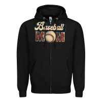 Black baseball mom Zipper Hoodie - JahusDesignShop