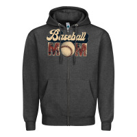 Charcoal Heather baseball mom Zipper Hoodie - JahusDesignShop