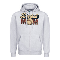Heather Grey baseball mom Zipper Hoodie - JahusDesignShop