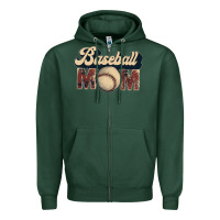 Sports Green baseball mom Zipper Hoodie - JahusDesignShop