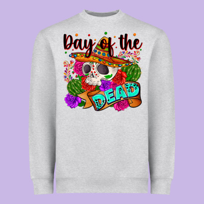 Mexican Day Of The Dead Heavyweight Sweatshirt Designed By Zillion Design Studio
