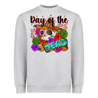 Heather Grey mexican day of the dead Heavyweight Sweatshirt - Zillion Design Studio