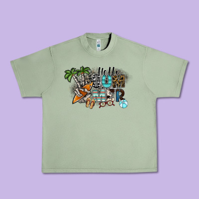 Hello Summer Urban Heavy Tee Designed By Sublimationcraftshop