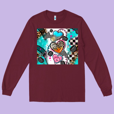 Race Heart Long Sleeve Tee Designed By Adodesignshop