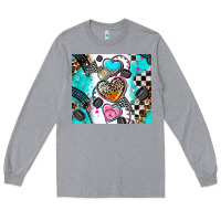 Heather Grey race heart Long Sleeve Tee - AdoDesignShop
