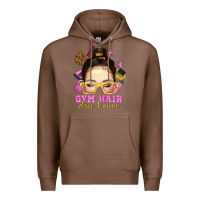 Chestnut Messy Bun Gym Hair Don't Care Bbs Premium Hoodie - BundleAndBundleShop