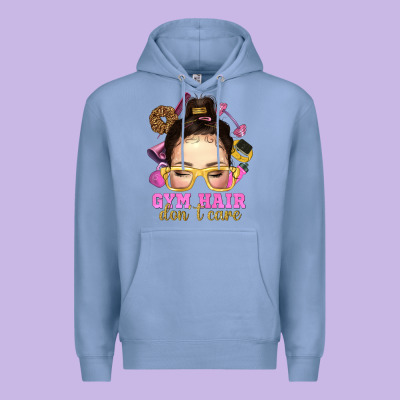 Messy Bun Gym Hair Don't Care Bbs Premium Hoodie Designed By Bundleandbundleshop