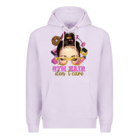 Lilac Messy Bun Gym Hair Don't Care Bbs Premium Hoodie - BundleAndBundleShop
