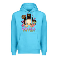 Ocean Blue Messy Bun Gym Hair Don't Care Bbs Premium Hoodie - BundleAndBundleShop