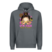 Rock Messy Bun Gym Hair Don't Care Bbs Premium Hoodie - BundleAndBundleShop