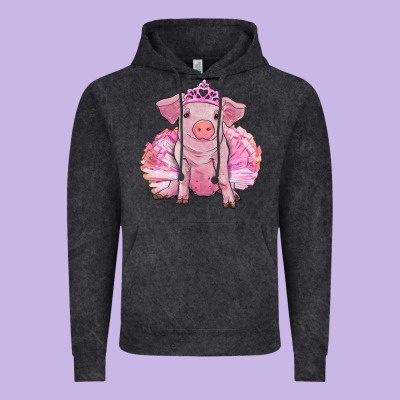 Vintage Hoodie balerina pig with tutu