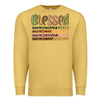 Antique Gold retro blessed redeemed quotes Premium Sweatshirt - MaliasSmallBusiness