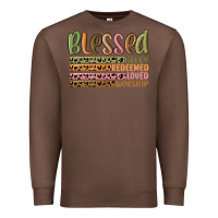 Chestnut retro blessed redeemed quotes Premium Sweatshirt - MaliasSmallBusiness