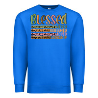 True Royal retro blessed redeemed quotes Premium Sweatshirt - MaliasSmallBusiness