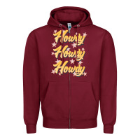 Burgundy howdy howdy howdy Zipper Hoodie - JahusDesignShop