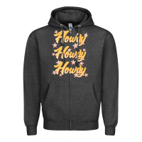 Charcoal Heather howdy howdy howdy Zipper Hoodie - JahusDesignShop