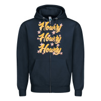 Navy howdy howdy howdy Zipper Hoodie - JahusDesignShop
