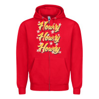 Red howdy howdy howdy Zipper Hoodie - JahusDesignShop