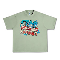 Oil Green Star spangled and sassy 4th of july Urban Heavy Tee - CowGirlArtShop