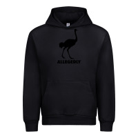 Black ALLEGEDLY FUNNY OSTRICH Urban Hoodie - Bettercallsaul