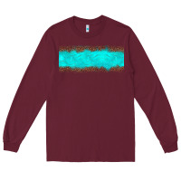 Burgundy turquoise leopard Long Sleeve Tee - JahusDesignShop