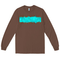 Chestnut turquoise leopard Long Sleeve Tee - JahusDesignShop
