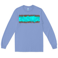 Colony Blue turquoise leopard Long Sleeve Tee - JahusDesignShop