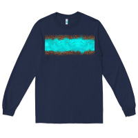 Navy turquoise leopard Long Sleeve Tee - JahusDesignShop