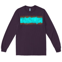 Plum turquoise leopard Long Sleeve Tee - JahusDesignShop