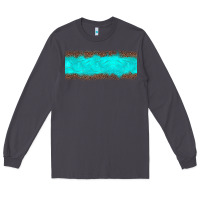 Smoke turquoise leopard Long Sleeve Tee - JahusDesignShop
