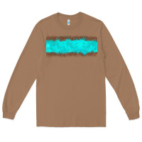 Toasted Coconut turquoise leopard Long Sleeve Tee - JahusDesignShop