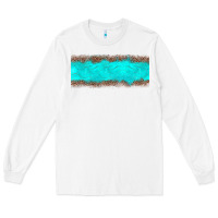 White turquoise leopard Long Sleeve Tee - JahusDesignShop
