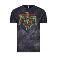 Cloud Black thunderbird with sunflowers Vintage Tee - BarkalooDesign