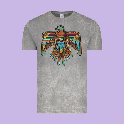 Thunderbird With Sunflowers Vintage Tee Designed By Barkaloodesign