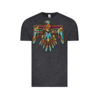 Vintage Black thunderbird with sunflowers Vintage Tee - BarkalooDesign