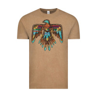 Vintage Coffee thunderbird with sunflowers Vintage Tee - BarkalooDesign