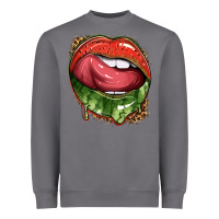 Storm watermelon lips with leopard Heavyweight Sweatshirt - texasbilliewilder