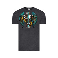 Vintage Black western wings cross Vintage Tee - RanaPortraitStore
