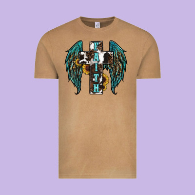Western Wings Cross Vintage Tee Designed By Ranaportraitstore