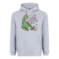 Heather Grey bunny saurus rex Heavyweight Hoodie - MaliasSmallBusiness