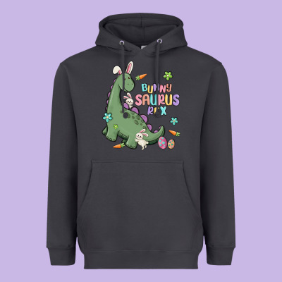 Bunny Saurus Rex Heavyweight Hoodie Designed By Maliassmallbusiness