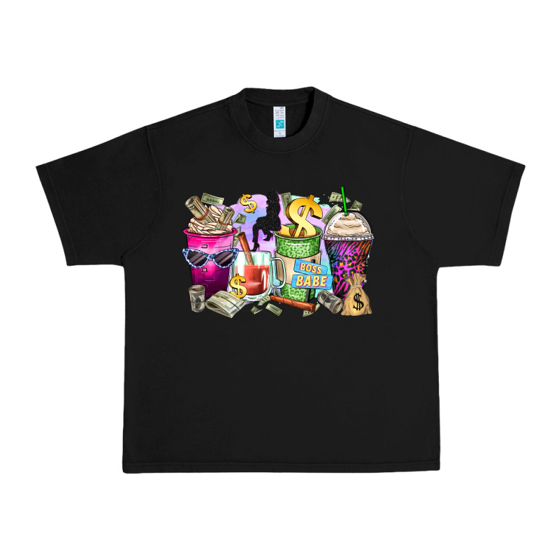 Boss Babe Coffee Cups Urban Heavy Tee by Zillion Design Studio | Teevron