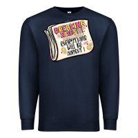 Navy breaking news everything will be alright Premium Sweatshirt - MaliasSmallBusiness