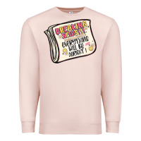 Pale Pink breaking news everything will be alright Premium Sweatshirt - MaliasSmallBusiness