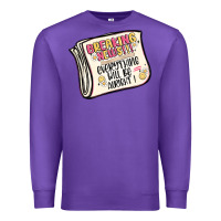 Purple breaking news everything will be alright Premium Sweatshirt - MaliasSmallBusiness