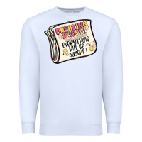 White breaking news everything will be alright Premium Sweatshirt - MaliasSmallBusiness