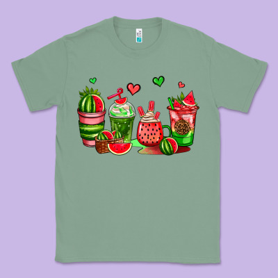 Watermelon Coffee Cups Classic Tee Designed By Adodesignshop